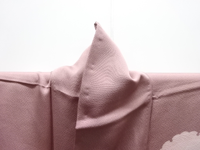  雪輪に花模様刺繍訪問着